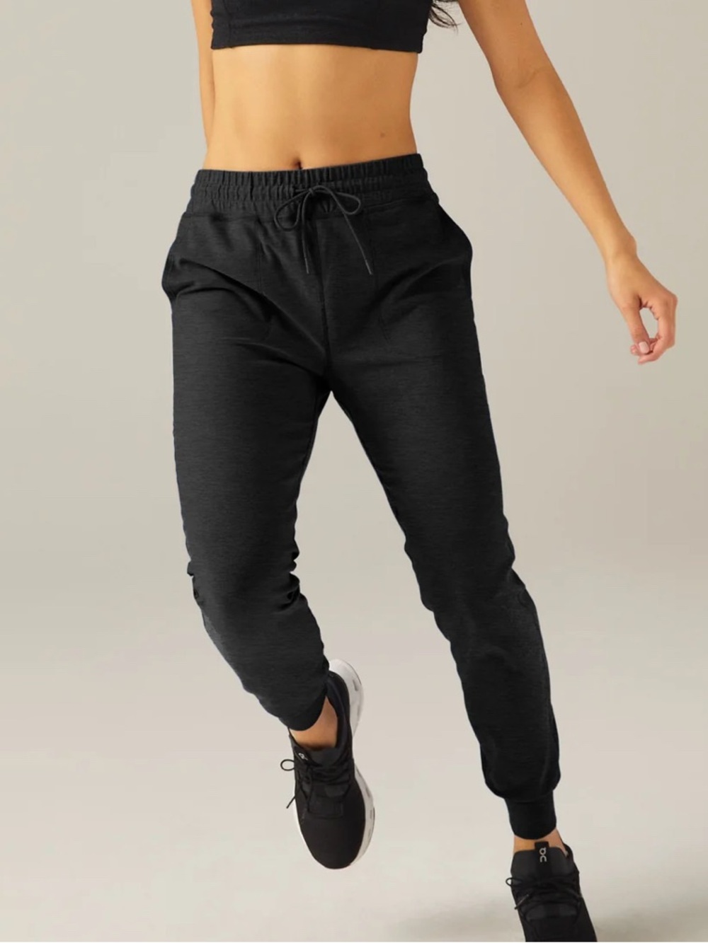 Beyond Yoga Black Drawstring Jogger Pants